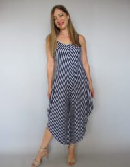 אוברול טריקו , פסים כחול לבן