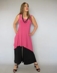 גופיית שפיצים ארוכה ורודה