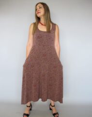 שמלה עלמא חום פרחוני