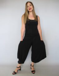 מכנסי שרוול בצבע שחור