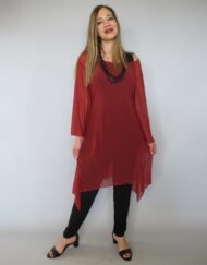 טוניקה שיפון לייקרה כתום