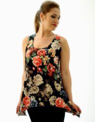 טוניקת שפיצים פרחונית