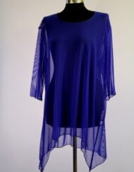 טוניקה שיפון צבע כחול רויאל